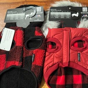 Red and Black pet Jacket by One Paw